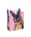 Bad Kitty Bunny Mask – sort kunstlæder maske med kaninører, nitter og spænde i nakken