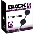 Black Velvets Love Balls – elskovskugler med stålkugler, Ø 3,5 cm, sort silikone