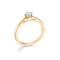 CROWN solitaire- og diamantring i 14 karat guld | Mads Z