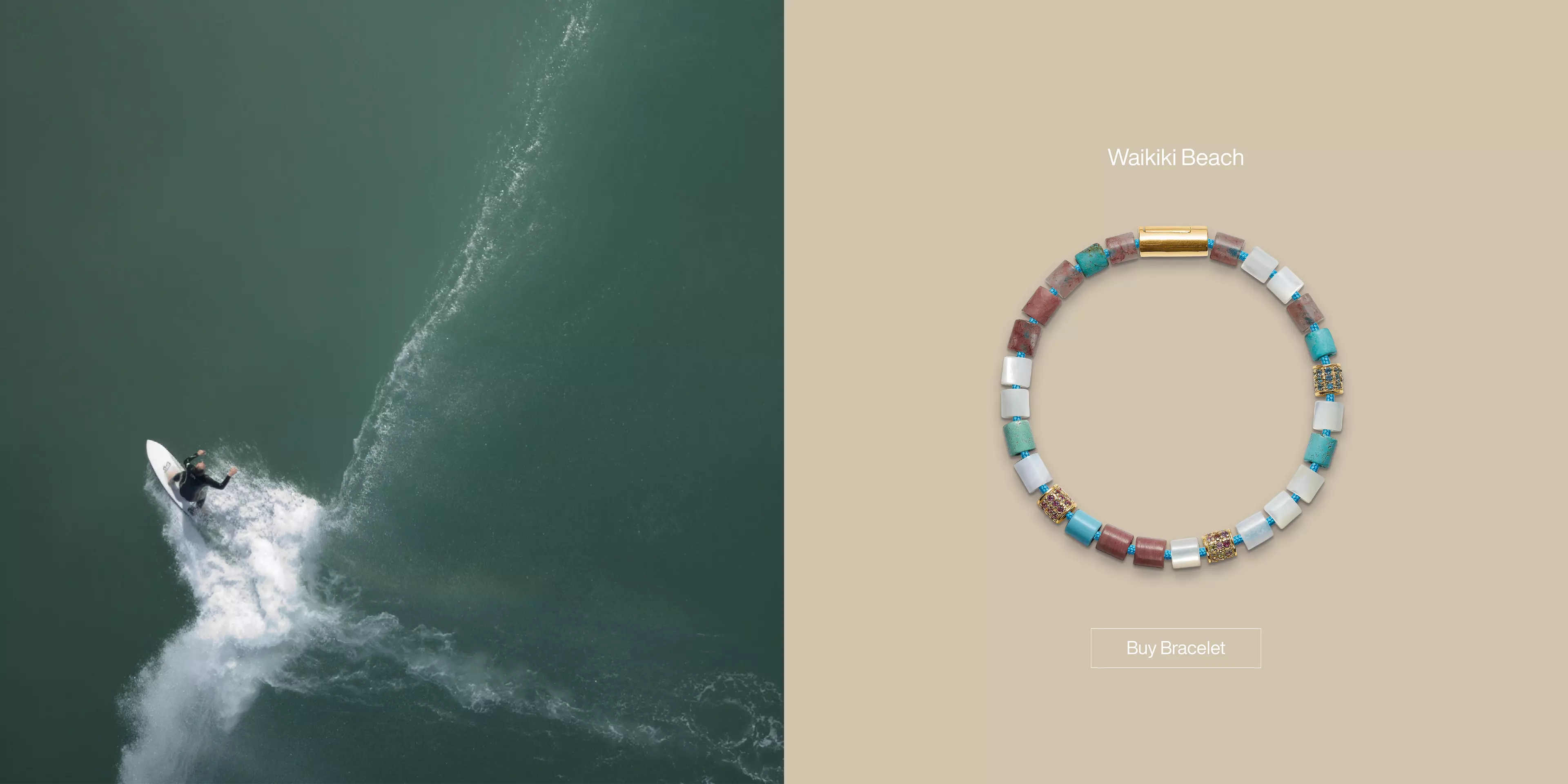 Surfer med Waikiki Beach armbånd