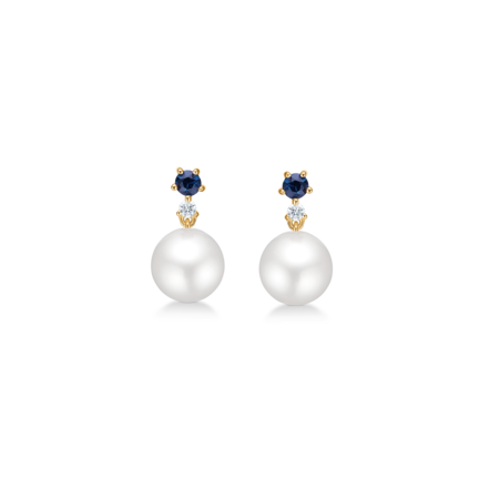 BLUE FELICITY earrings in 14 karat gold | Danish design by Mads Z