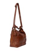 RE:DESIGNED Project 101 crossbody strikketaske i Walnut med justerbar skulderrem