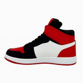 Unisex high-top sneaker i rød, sort og hvid til både mænd og kvinder