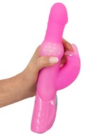 Sweet Smile Pearly Rabbit – pink rabbit vibrator i silikone med klitorisbunny, 7 vibrationer og 3 rotationsfunktioner.