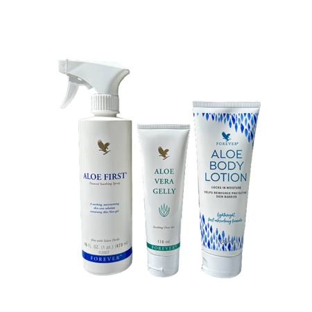 Aloe First, Aloe Vera Gelly og Aloe Body Lotion - perfekt som aftersun