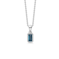 INDIGO silver necklace with blue topaz | Danish design by Mads Z