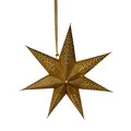 Julestjerne, LED, guld med glitter - 2124004