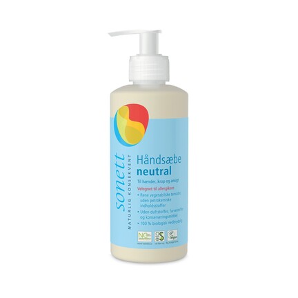Sonett Håndsæbe neutral 300 ml – økologisk, vegansk håndsæbe uden duft