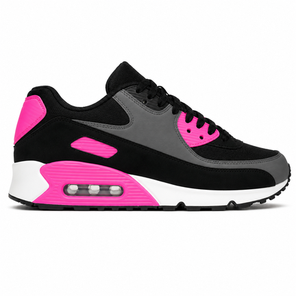 Sort og hvid høj sneaker med AIR-design og luftpude