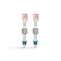 FLORENTINA silver earrings with rose quartz | Danish design by Mads Z