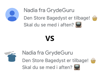 Eksempel på logo i Gmail