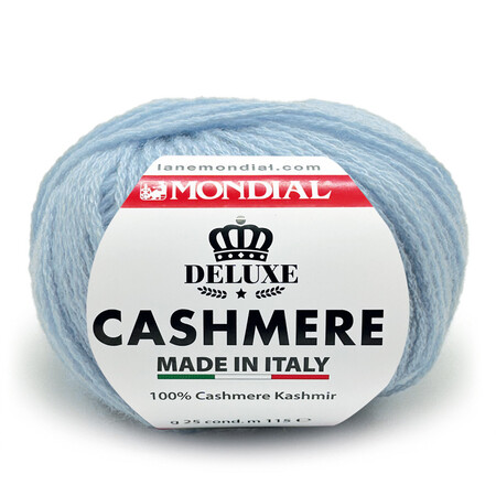 garnnoegle i cashmere fra mondial i farven lyseblaa 912