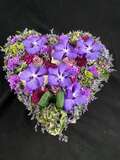 Begravelseskrans hjerte stor med orkideer
