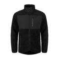 Matterhorn Pasang fleecejakke i sort. Sherpa-fleece af genanvendt polyester med polyester/bomuld på brystet. To sidelommer, en brystlomme og elastiske manchetter.
