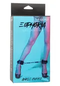 Euphoria Collection ankelmanchetter med spændelukninger, velourforing, D-ringe og karabinhager