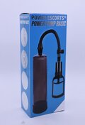 Power Escorts Power Pump Basic Black – klassisk penispumpe med gennemsigtig cylinder og sort pumpe