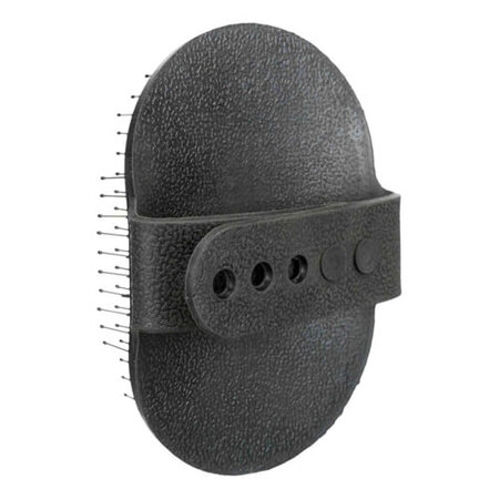 Trixie Terrier Strigle Oval | Hundestrigle Sort 8 x 13 cm