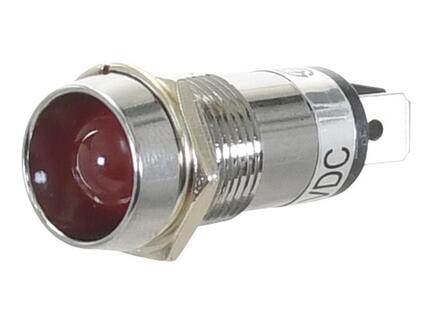 Instrumentenbeleuchtung LED Rot  Volt: 12  Farbe: Rot  Montagebohrung: Ø14mm  Einbautiefe: 23mm