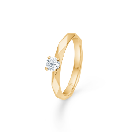 ROMEO & JULIET ring in 14 karat gold with diamond | Danish design by Mads Z
