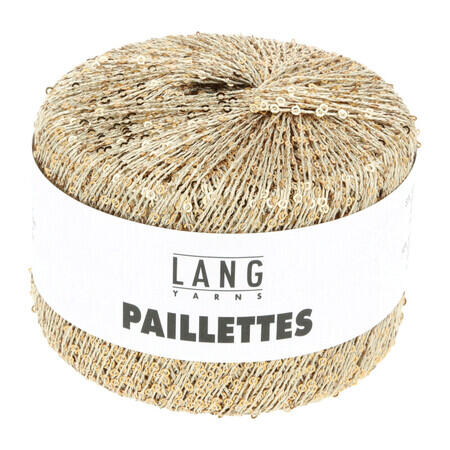 garnoegle af maerket paillettes fra lang yarns i farven lys beige