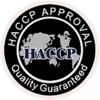 Et godkendelsesmærke: HACCP APPROVAL quality Guaranteed