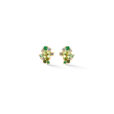 Four Seasons Spring Petite earrings in 14-carat gold with a mix of gemstones