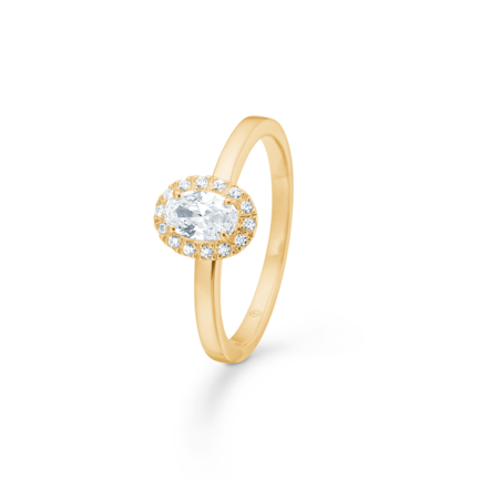 STELLAR ring i 8 karat guld med zirkonia.