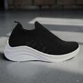 Dame sneakers elastik sort/hvid