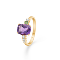 PURPLE FELICITY ring in 14 karat gold with amethyst | Danish design by Mads Z