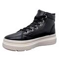Sorte ankel sneakers hvid sål