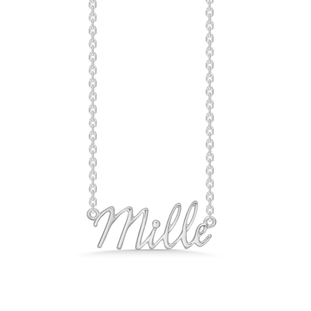 Name Tag Necklace Mille - necklace with name - name necklace in sterling silver