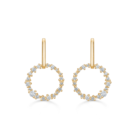 LUCIA earrings in 14 karat gold with 0.50 ct. diamonds W.SI.