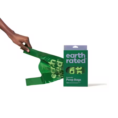 Earth Rated Hundeposer med Håndtag Eco Friendly med Lavendel 120 stk.