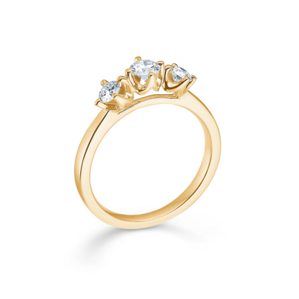 CROWN TRINITY diamond ring in 14 karat gold | Danish design by Mads Z