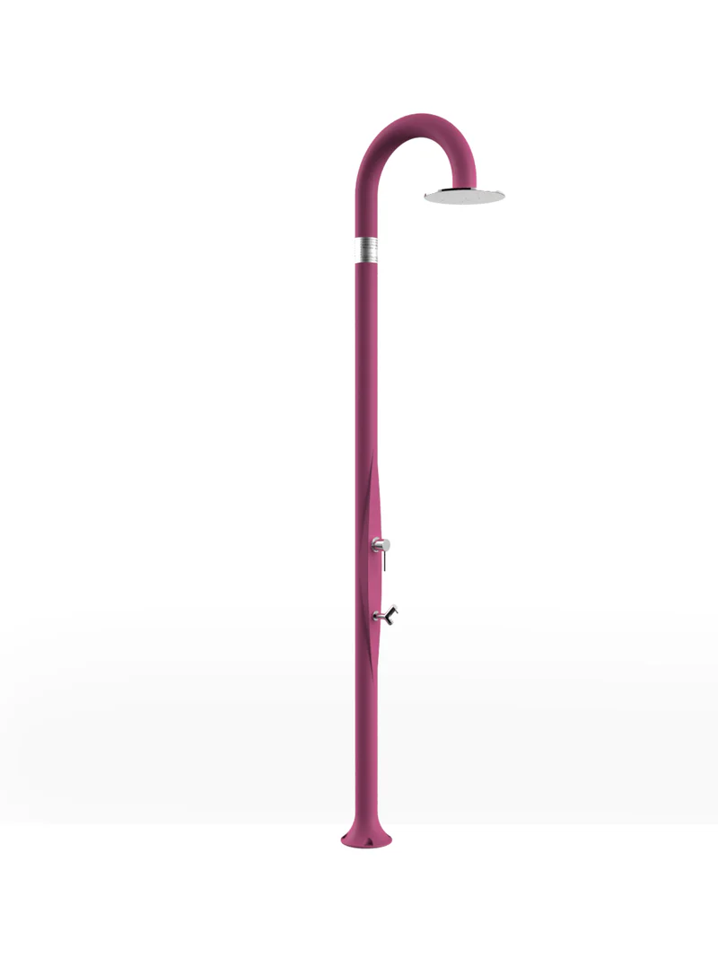 Arkema - FUNNY YIN T325 Außendusche mit Fußdusche - Kalt- und Warmwasser - Fuchsie