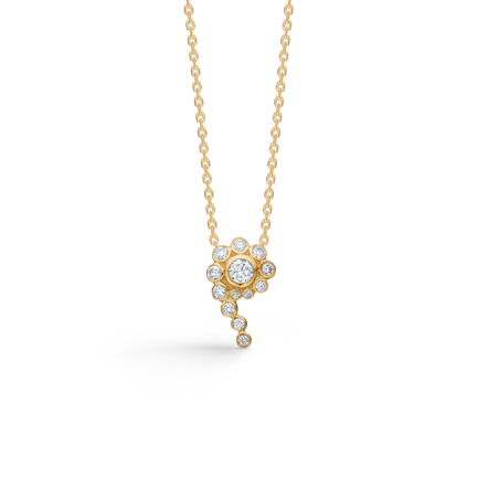 FREYA pendant in 14 karat gold with diamonds | Danish design by Mads Z