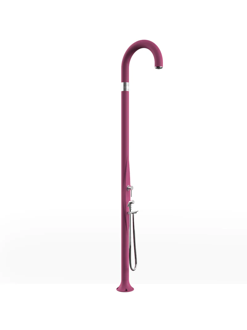 Arkema - FUNNY YIN T145 Außendusche mit Handbrause - Kalt- und Warmwasser - Fuchsie