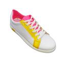 Dame sneakers hvid gul pink