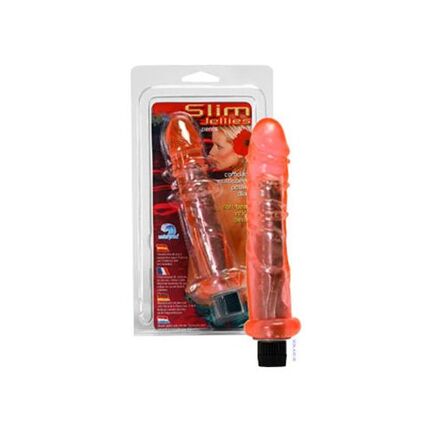 The Jelly Penis Small Vibrator 15 cm i blødt jelly-materiale med realistiske detaljer og multispeed funktion