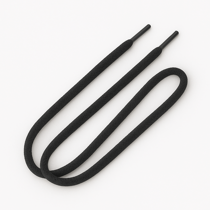 Sorte Runde Snørrebånd 120cm