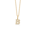 TENDER LOVE B pendant in 14 karat gold with diamonds | Danish design by Mads Z