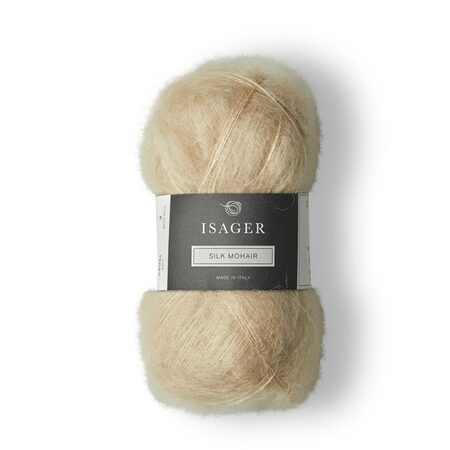 isager silk mohair farve 6 lys beige