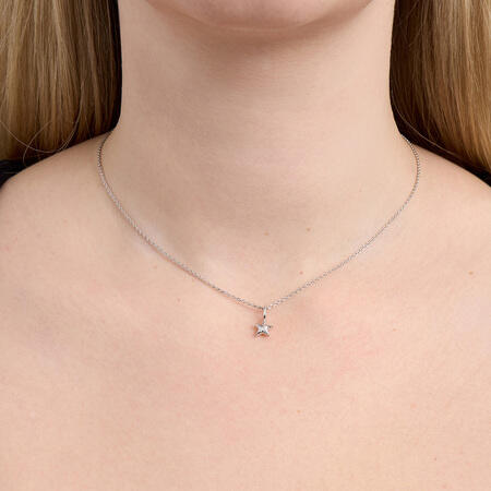 Shiny Star halskæde i sølv - studio.z