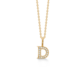 TENDER LOVE D pendant in 14 karat gold with diamonds | Danish design by Mads Z