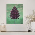 maleri kunst boligindretning grøn lilla
