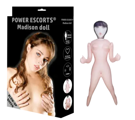 Power Escorts Madison Doll – realistisk TPE sexdukke med fleksibel krop og tre åbninger