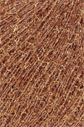 Close up af Lang Yarns Astra glimmergarn i farven Kobber – viser den elegante, glitrende struktur.