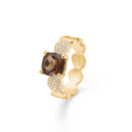FIDELITY ring in 14 karat gold with smoky quartz | Danish design by Mads Z