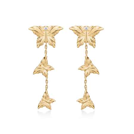 MONARCH øreringe i 14 karat guld med 0,024 ct. brillanter W.SI.