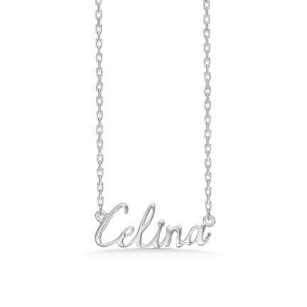 Name Tag Celina - halskæde med navn - navnehalskæde i sterling sølv